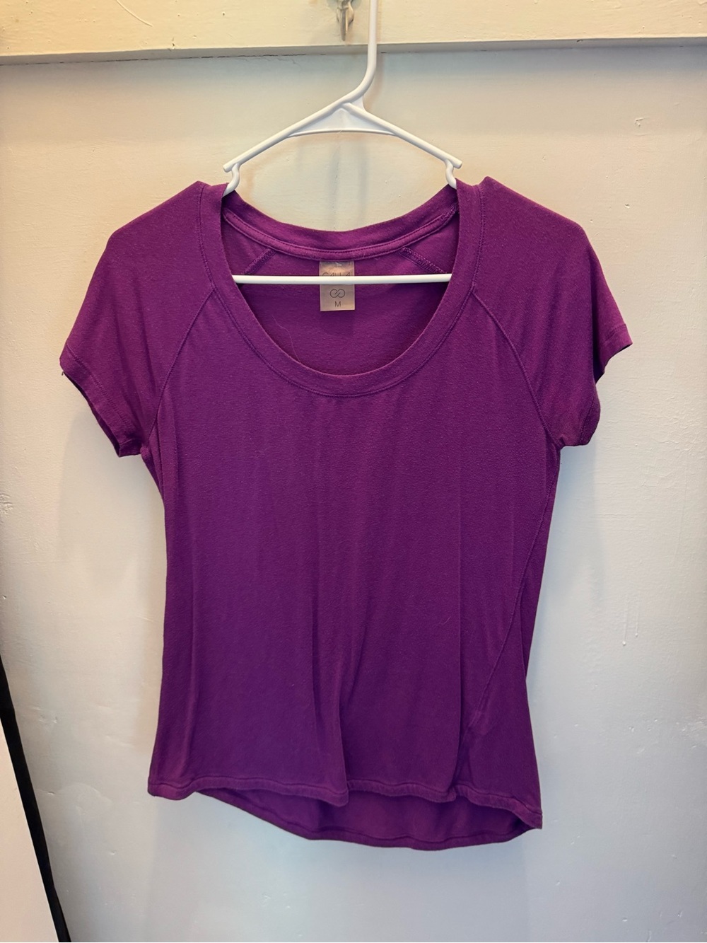 CALIA by Carrie Underwood Purple Short-Sleeve Scoop Neck Top